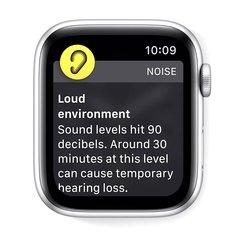 Apple Watch z ochroną słuchu: aplikacja Hałas wyświetlana na smartwatchu